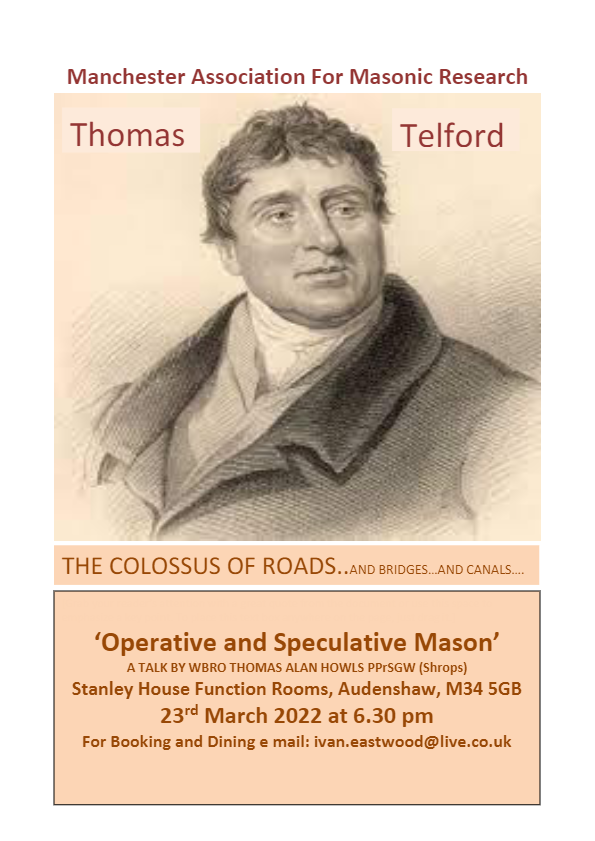 March 23rd Thomas Telford: Operative & Speculative Freemason