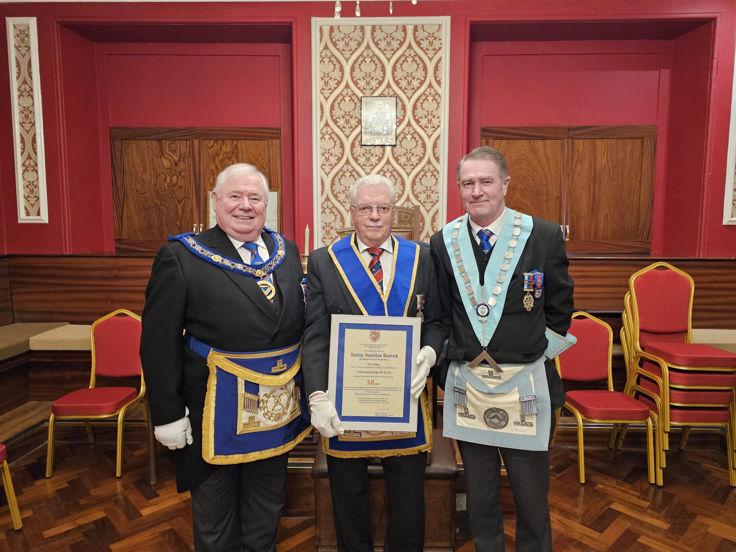Manchester Mason Celebrates 50 Years! Dudley Bostock