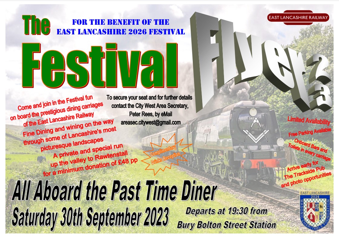 Annual Festival Flyer Returns for a Second Run: A Unique Steam Train Dining Experience!