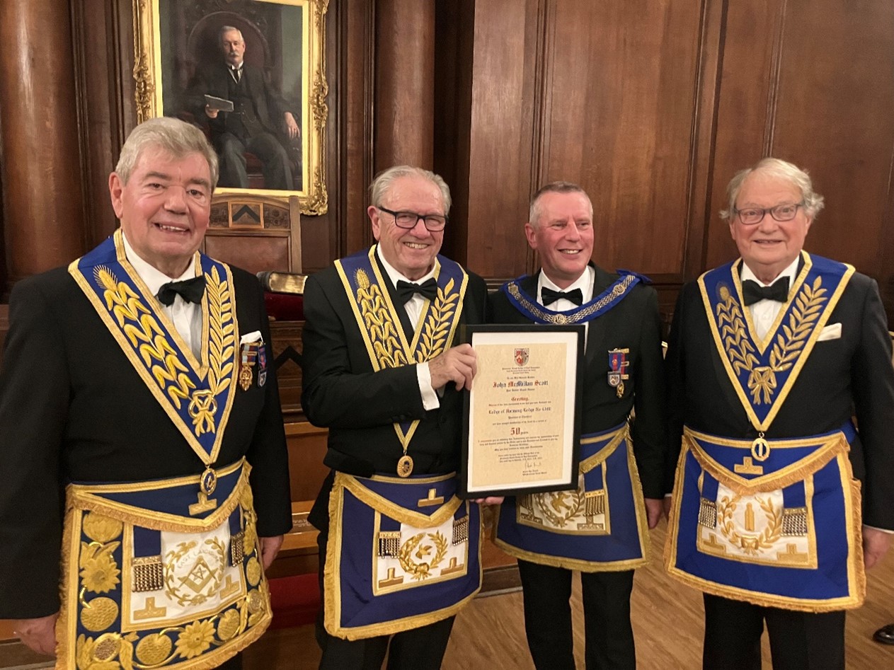 A Night to remember – John Scott – 50 Years in Freemasonry,