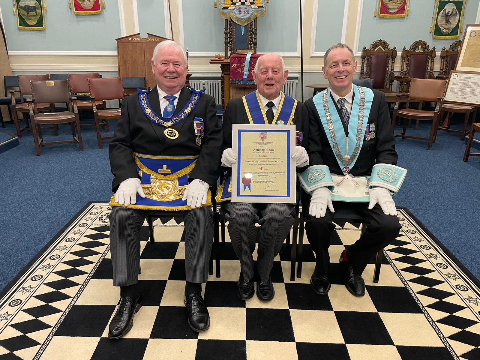 Manchester Mason Celebrates 50 Years! Anthony Robert Moor